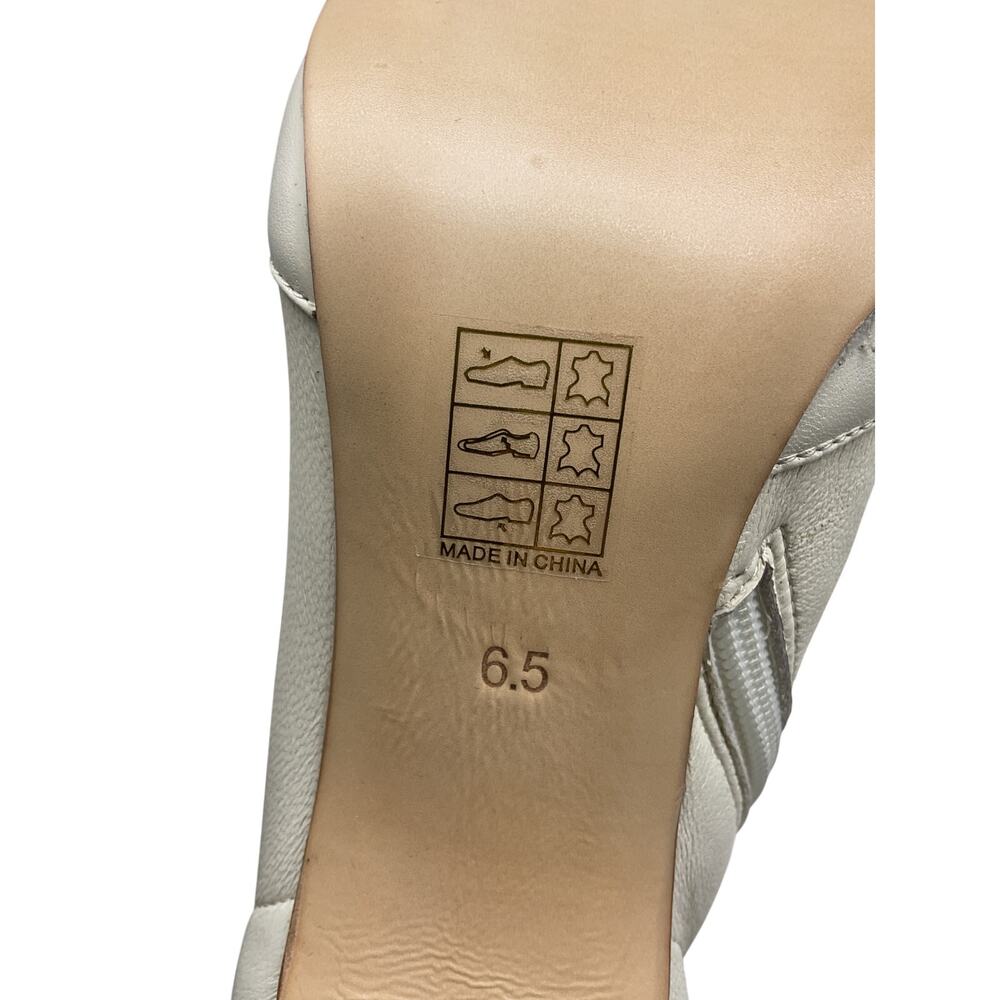 Camila Coelho Sleek White Cara Boots Size 6.5 - Picture 5 of 6